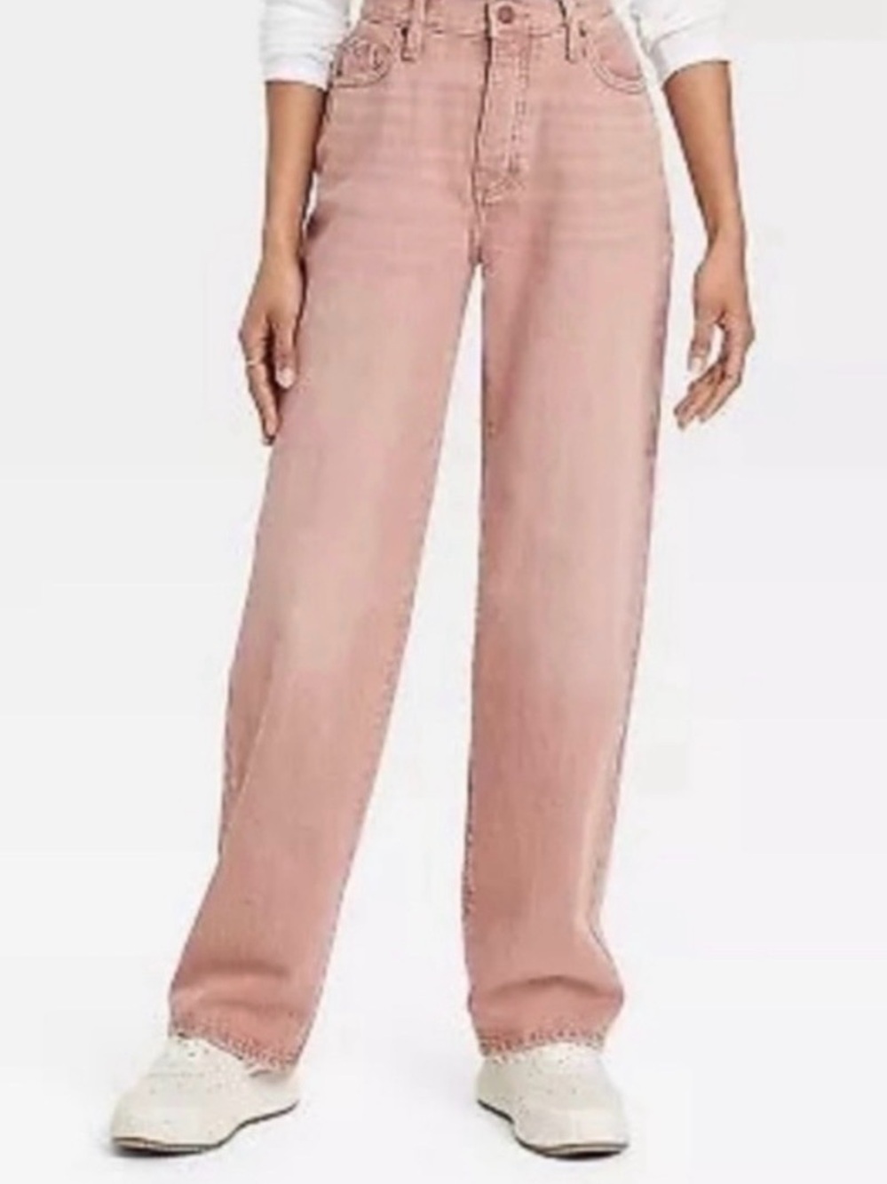 High-Rise Wide Leg Ankle Pants in Dusty Pink